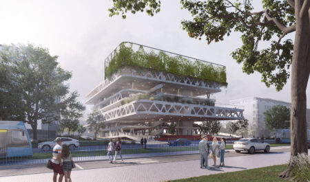 Projektstudio eucz: parkovací dům - vizualizace - exteriér