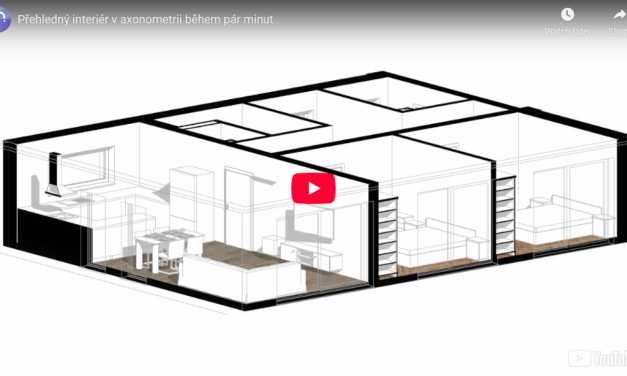 Přehledný interiér v axonometrii během pár minut